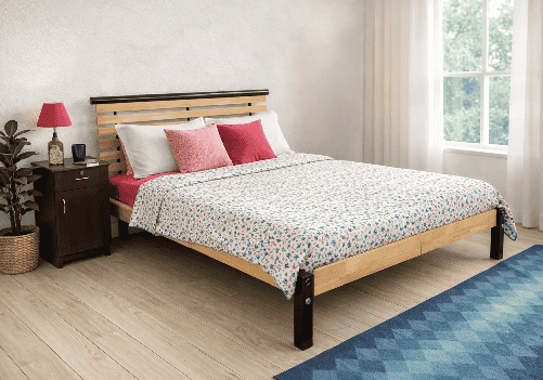 Double Bed, Mattress 6" and Bedside Table Combo